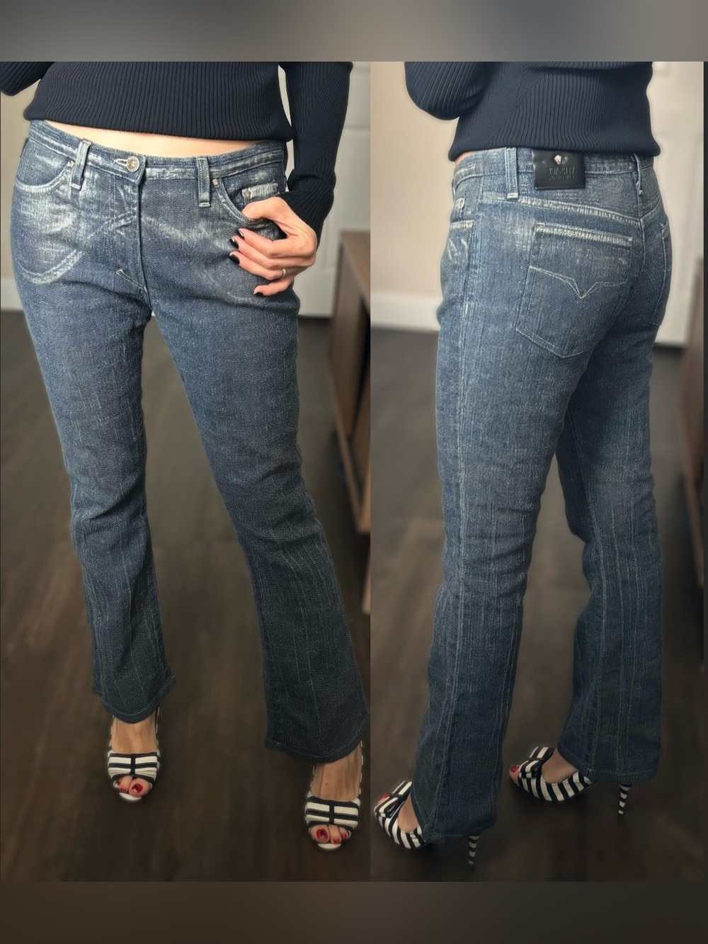 Vintage Versace Jeans Couture Jeans Sz M Metallic